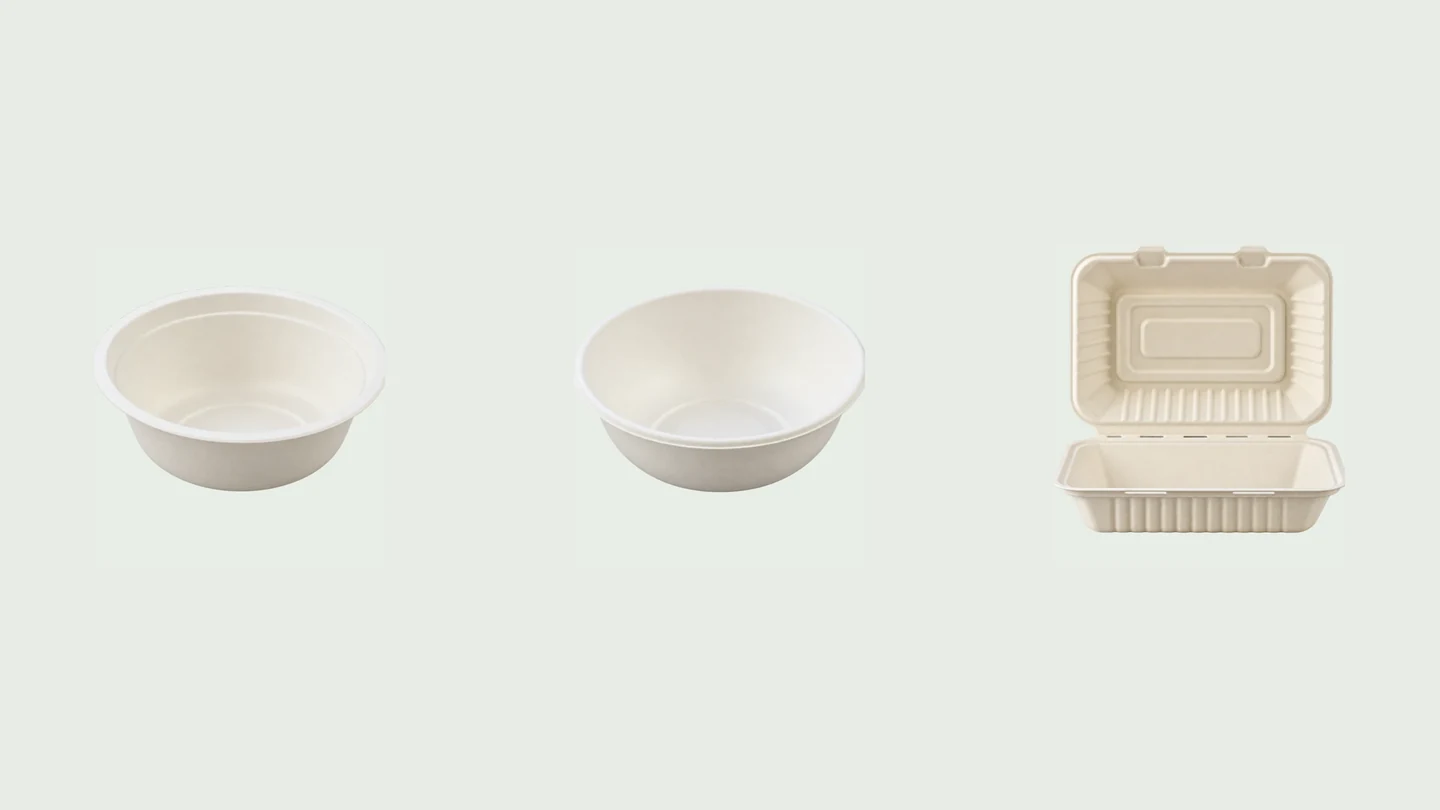 KAMI catalog selection of bagasse tableware products